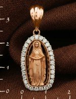 Образок из золота c бриллиантами