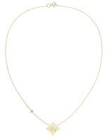 Колье из лимонного золота c бриллиантами и перламутром