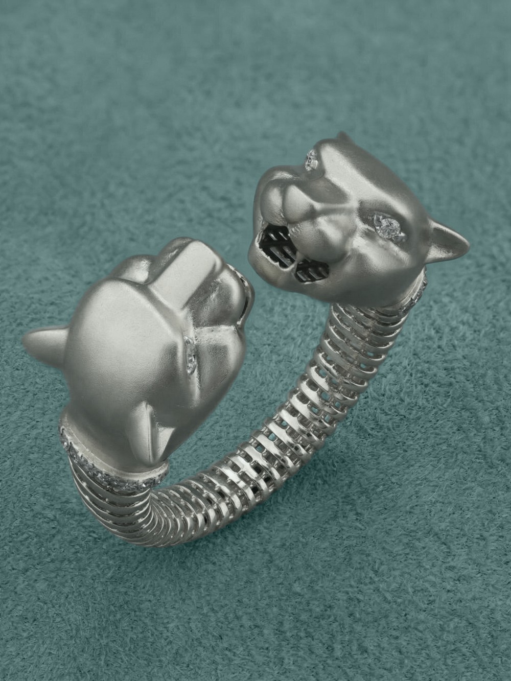 Кольцо из белого золота 585 пробы c бриллиантами