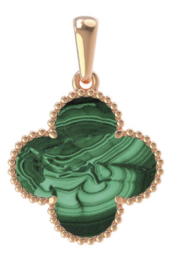 Подвеска из золота c малахитом