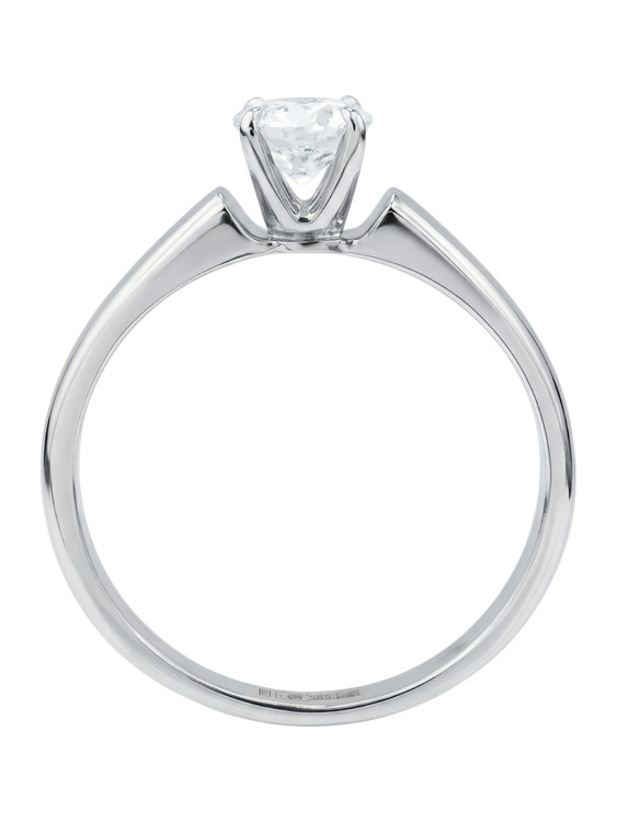 Кольцо из белого золота 585 пробы c бриллиантами