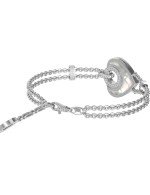 Браслет из белого золота c бриллиантами, ониксом и перламутром