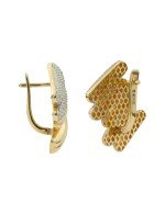 Серьги из лимонного золота c бриллиантами