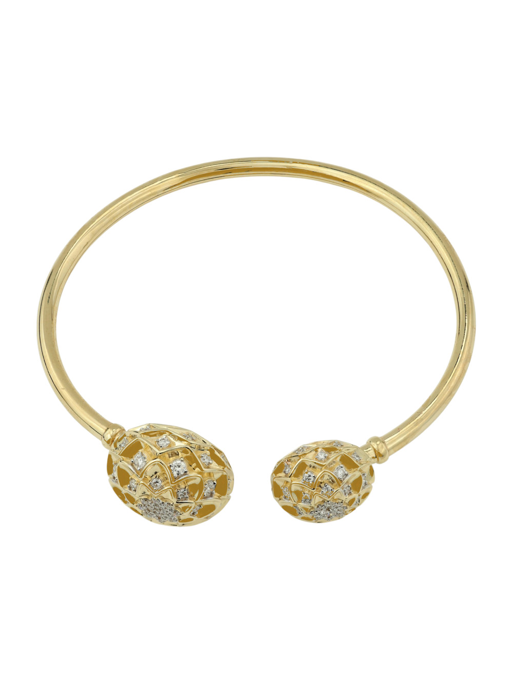 Браслет из лимонного золота 585 пробы c бриллиантами