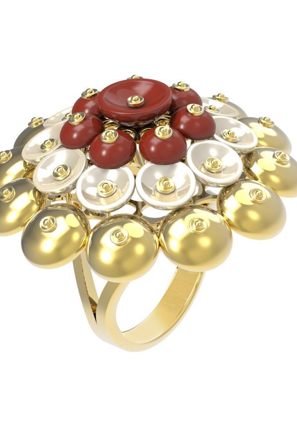 Кольцо из лимонного золота