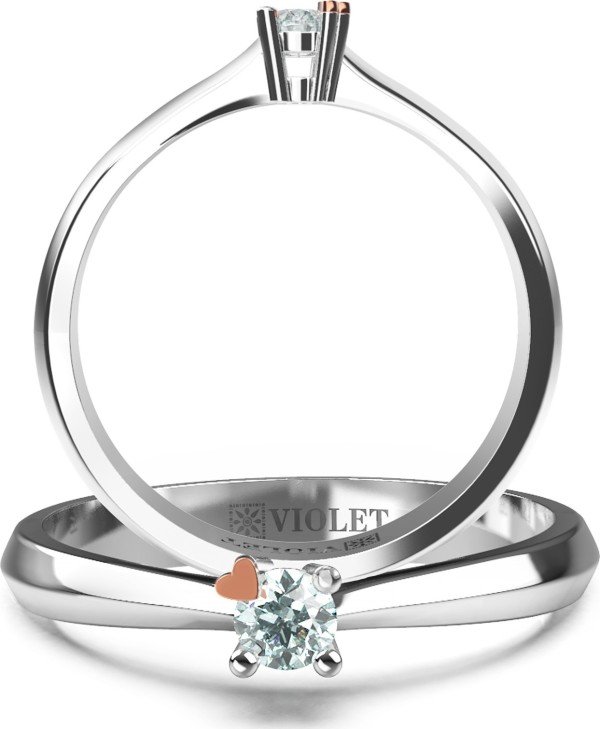 Кольцо из белого золота c бриллиантами