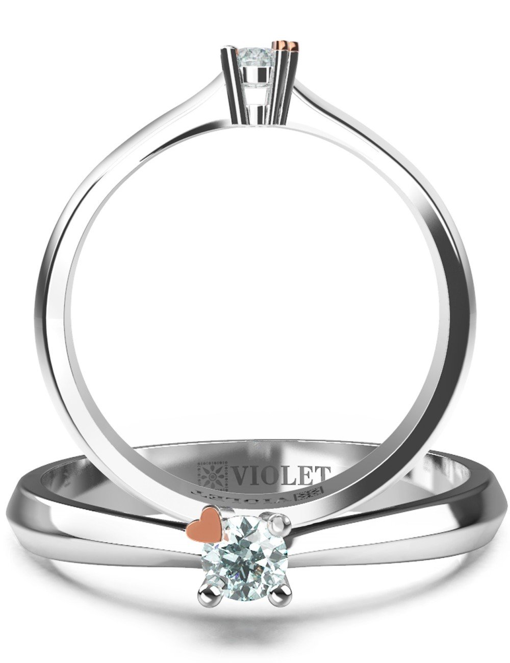 Кольцо из белого золота c бриллиантами