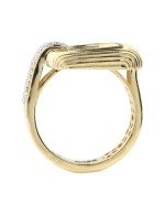 Кольцо из лимонного золота c бриллиантами