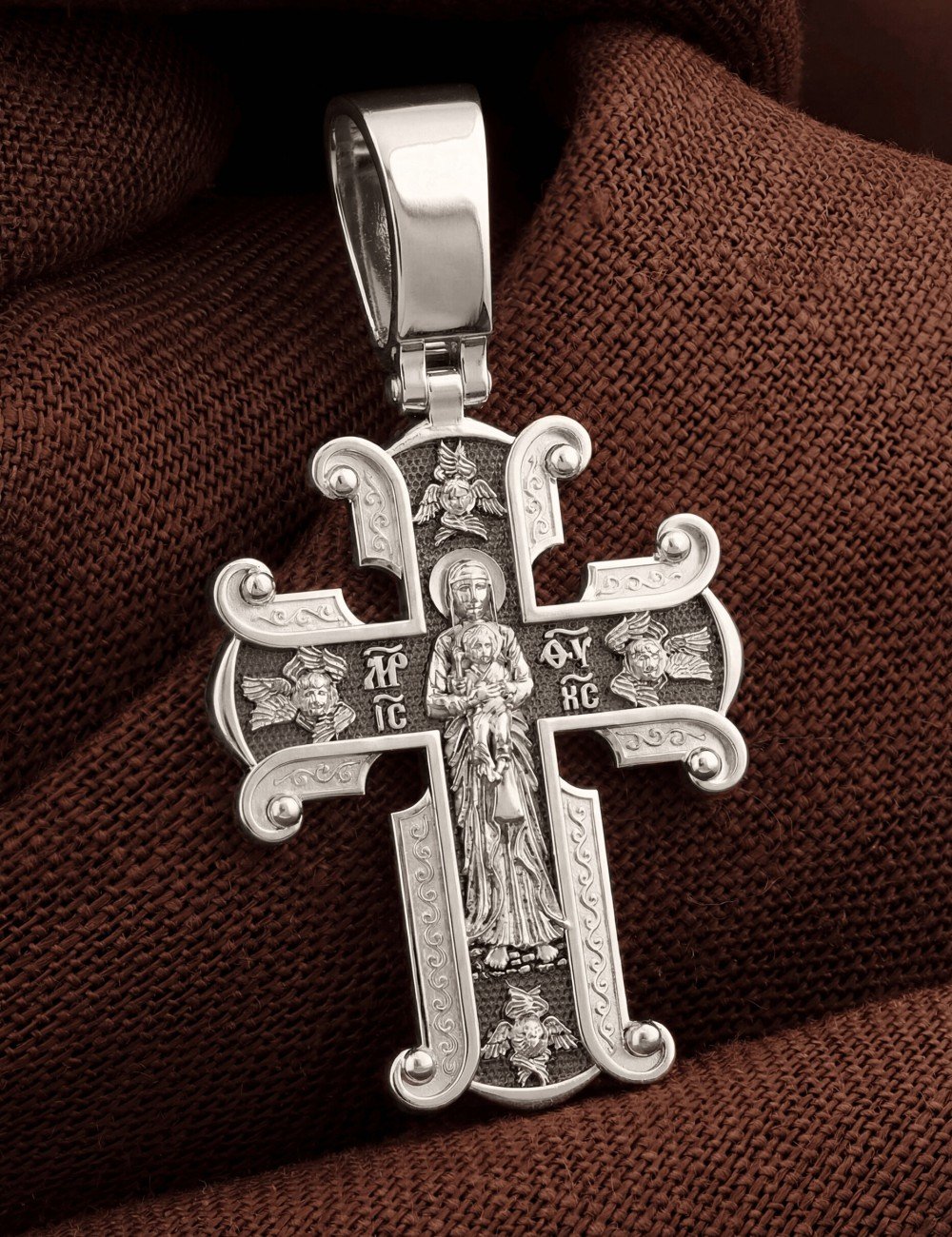 Крест из белого золота