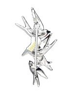 Брошь из белого золота c эмалью