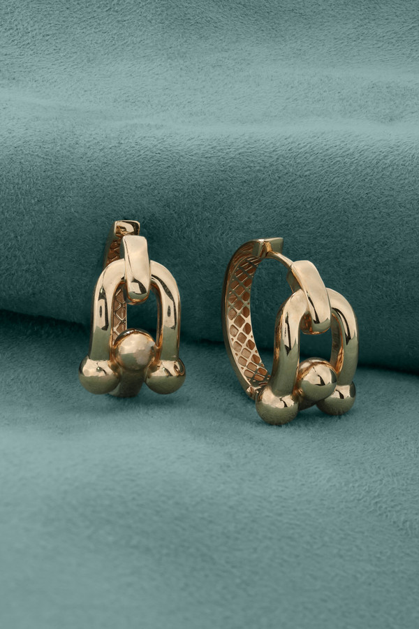 Серьги из красного золота 585 пробы