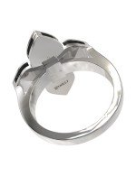 Кольцо из белого золота c бриллиантами и ониксом