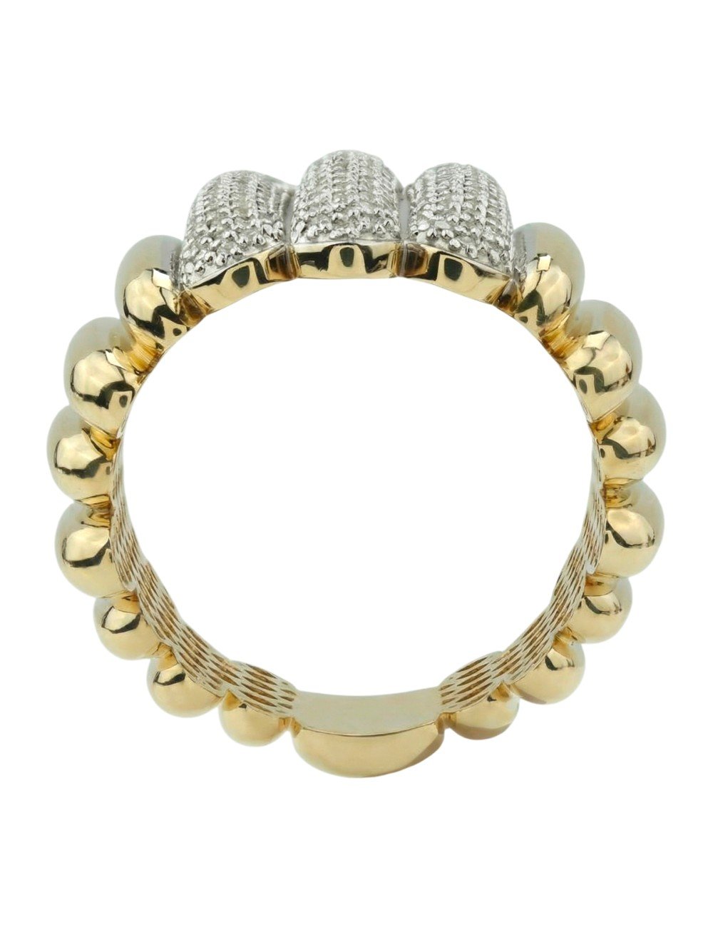 Кольцо из лимонного золота c бриллиантами