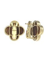 Серьги из лимонного золота c тигровым глазом