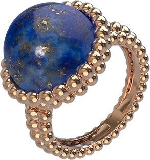 Кольцо из красного золота 585 пробы c лазуритом