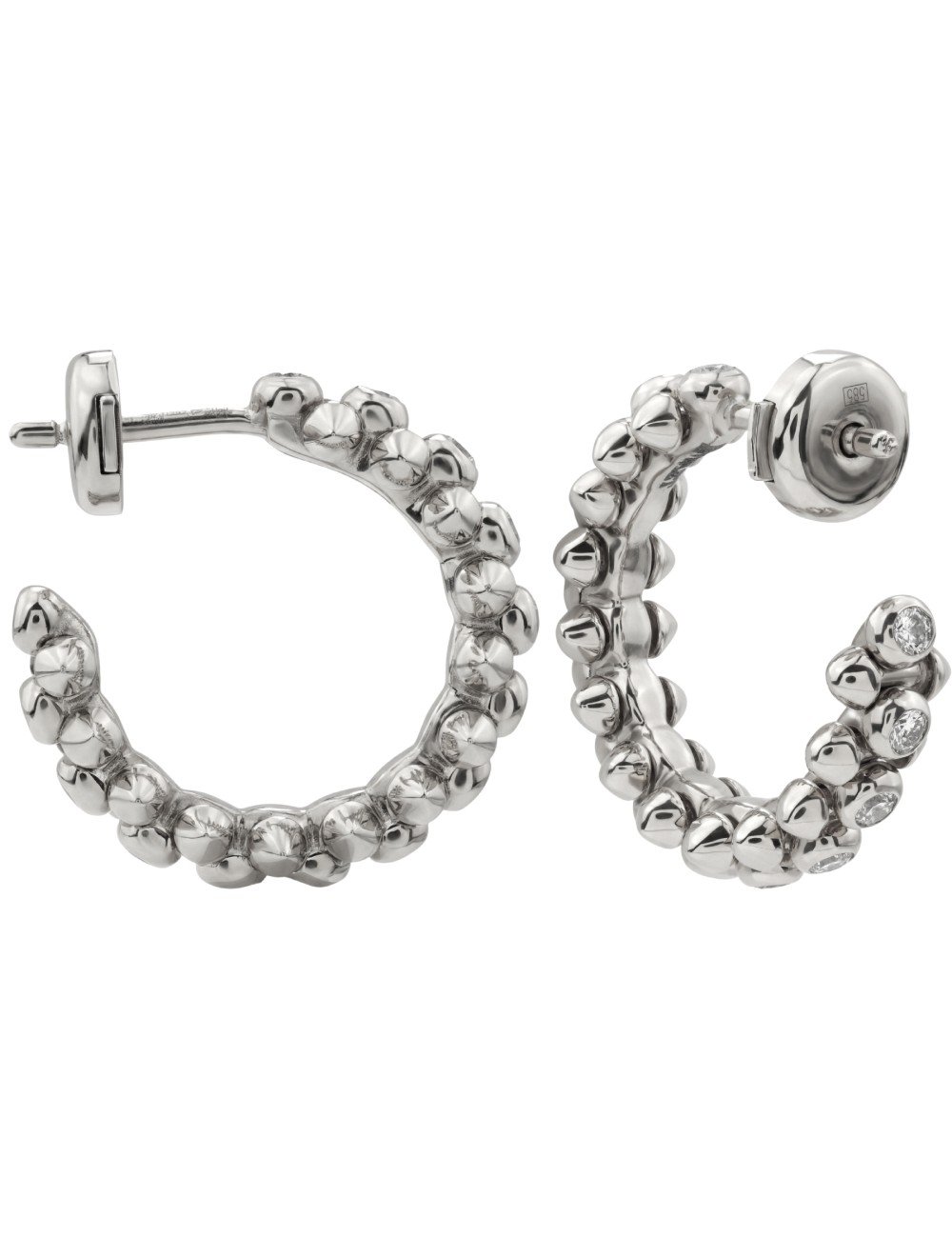 Серьги из белого золота c бриллиантами