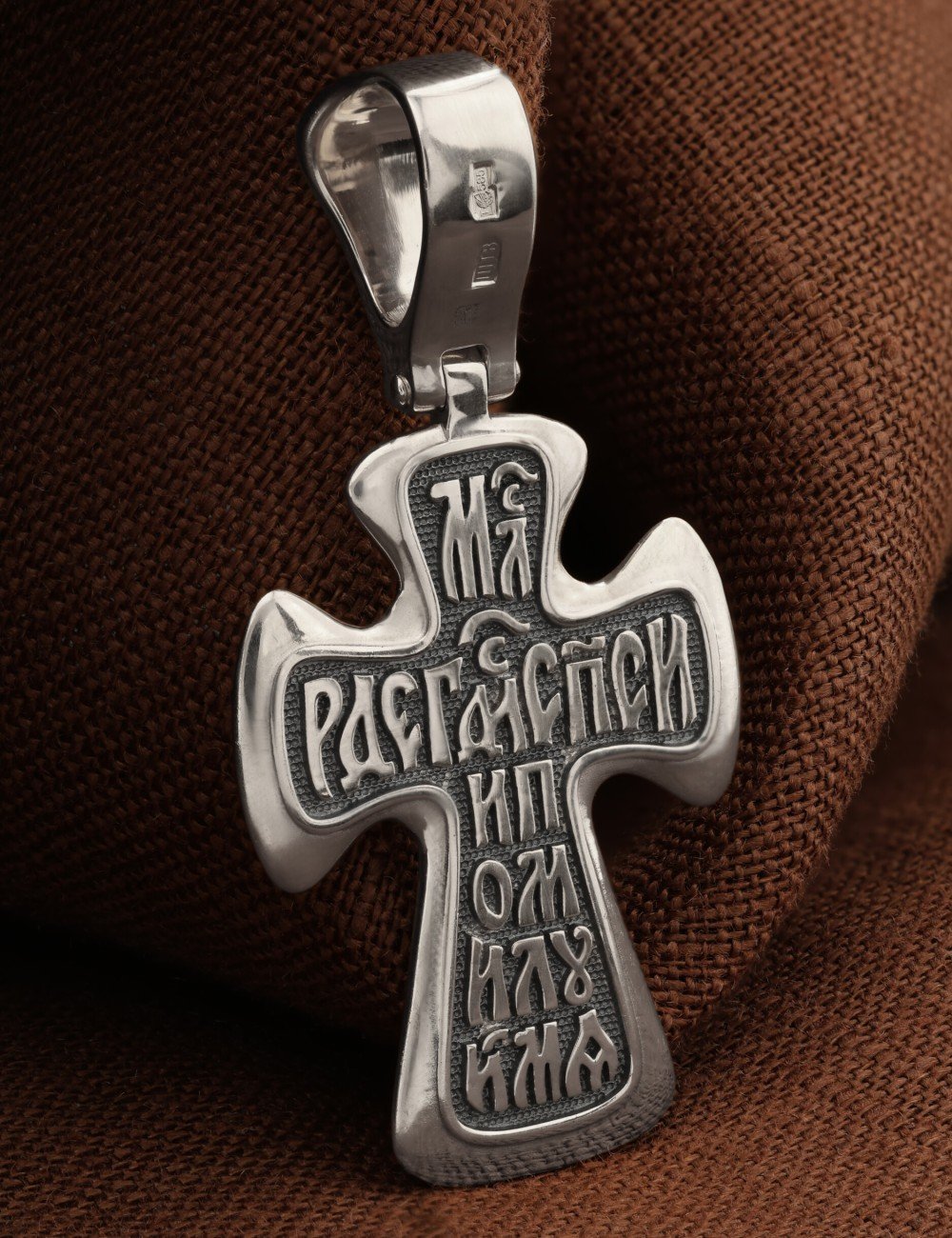 Крест из белого золота