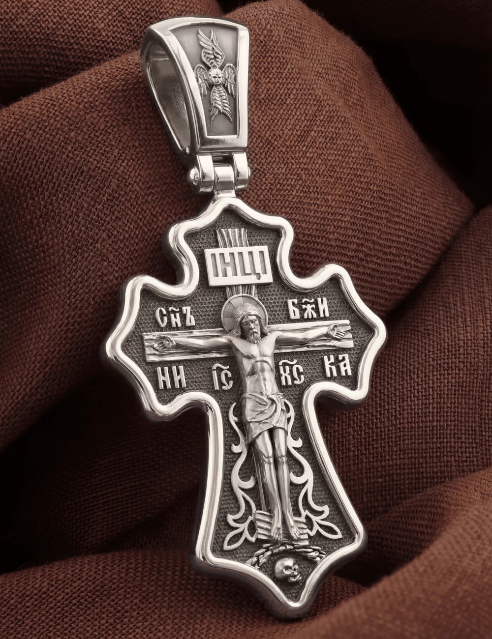 Крест из белого золота