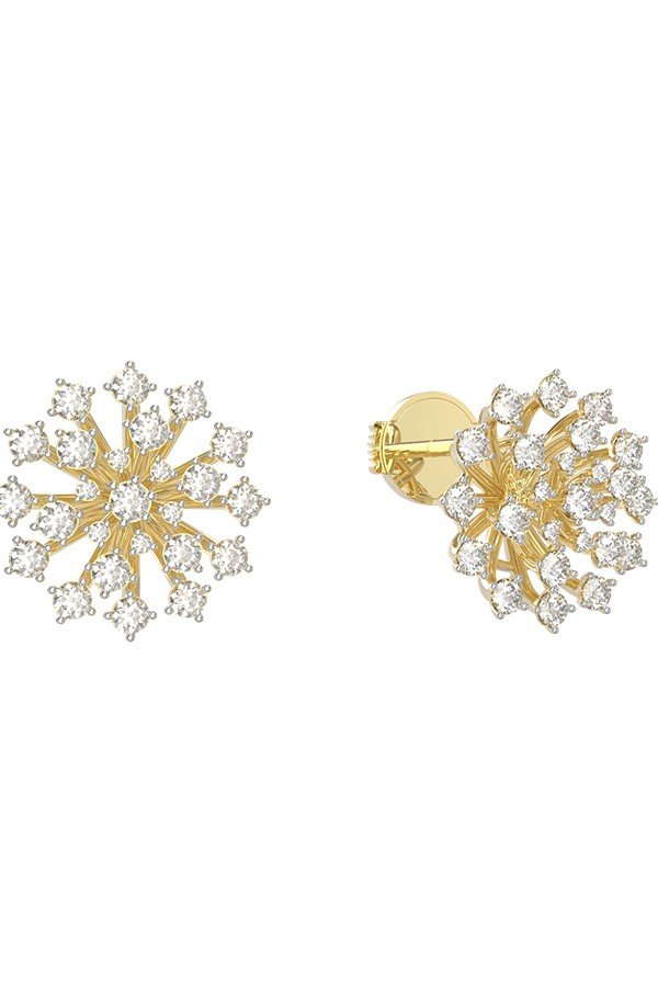 Серьги из лимонного золота c бриллиантами