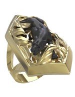 Кольцо из лимонного золота