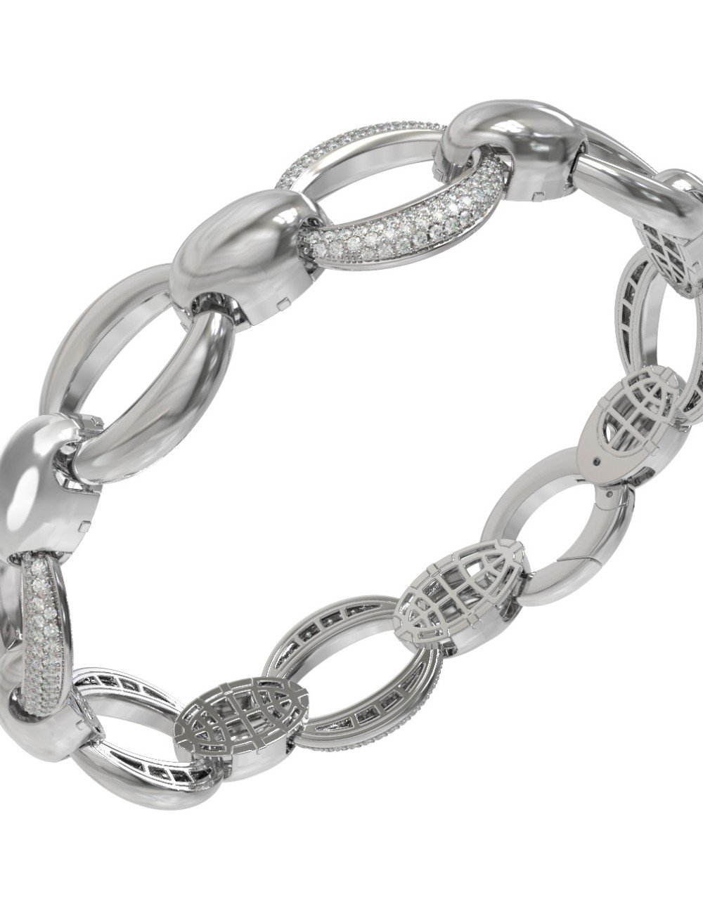 Браслет из белого золота c бриллиантами