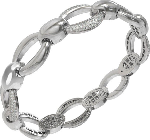 Браслет из белого золота c бриллиантами