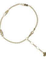 Браслет из лимонного золота c бриллиантами, лазуритом и перламутром