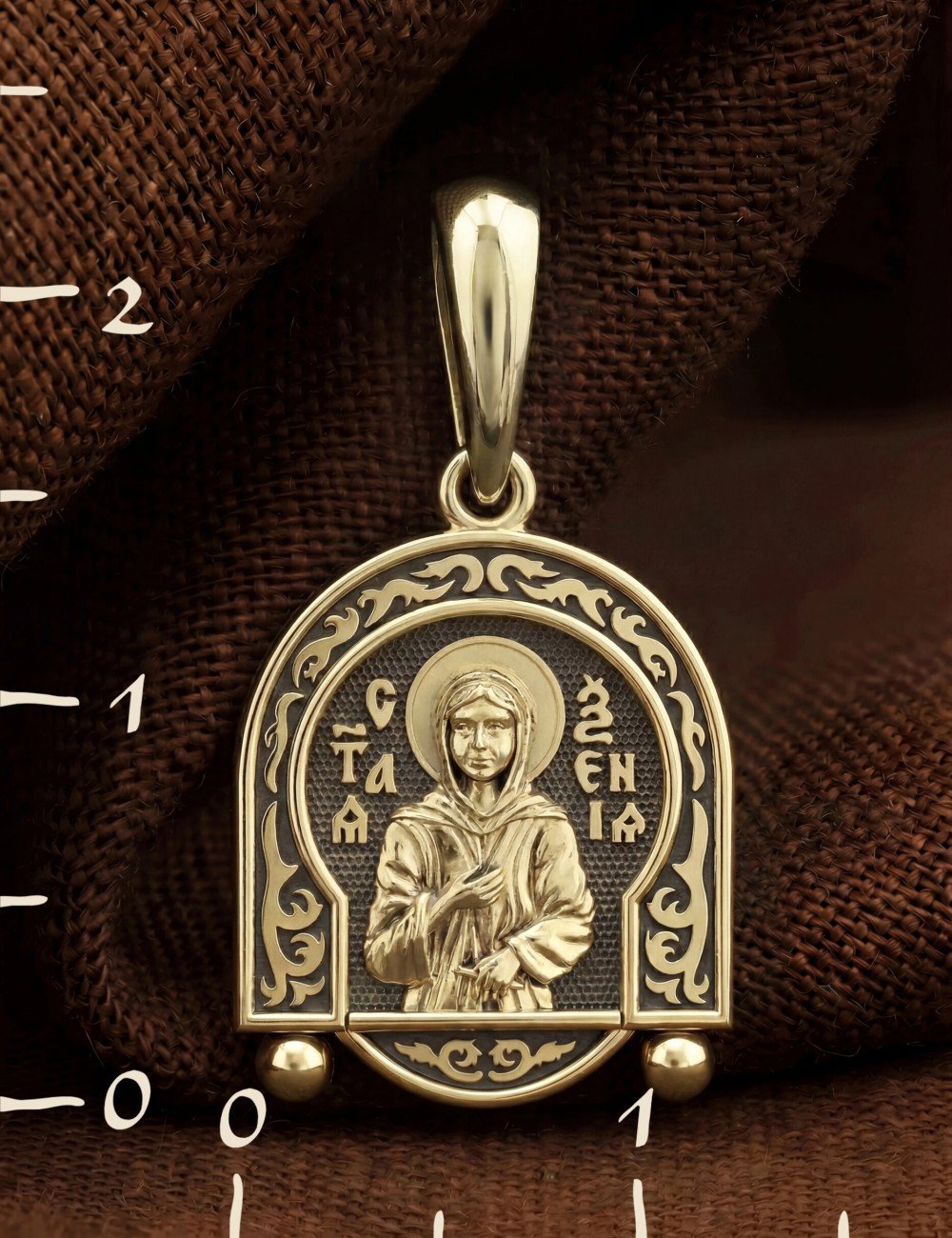 Образок из лимонного золота 585 пробы