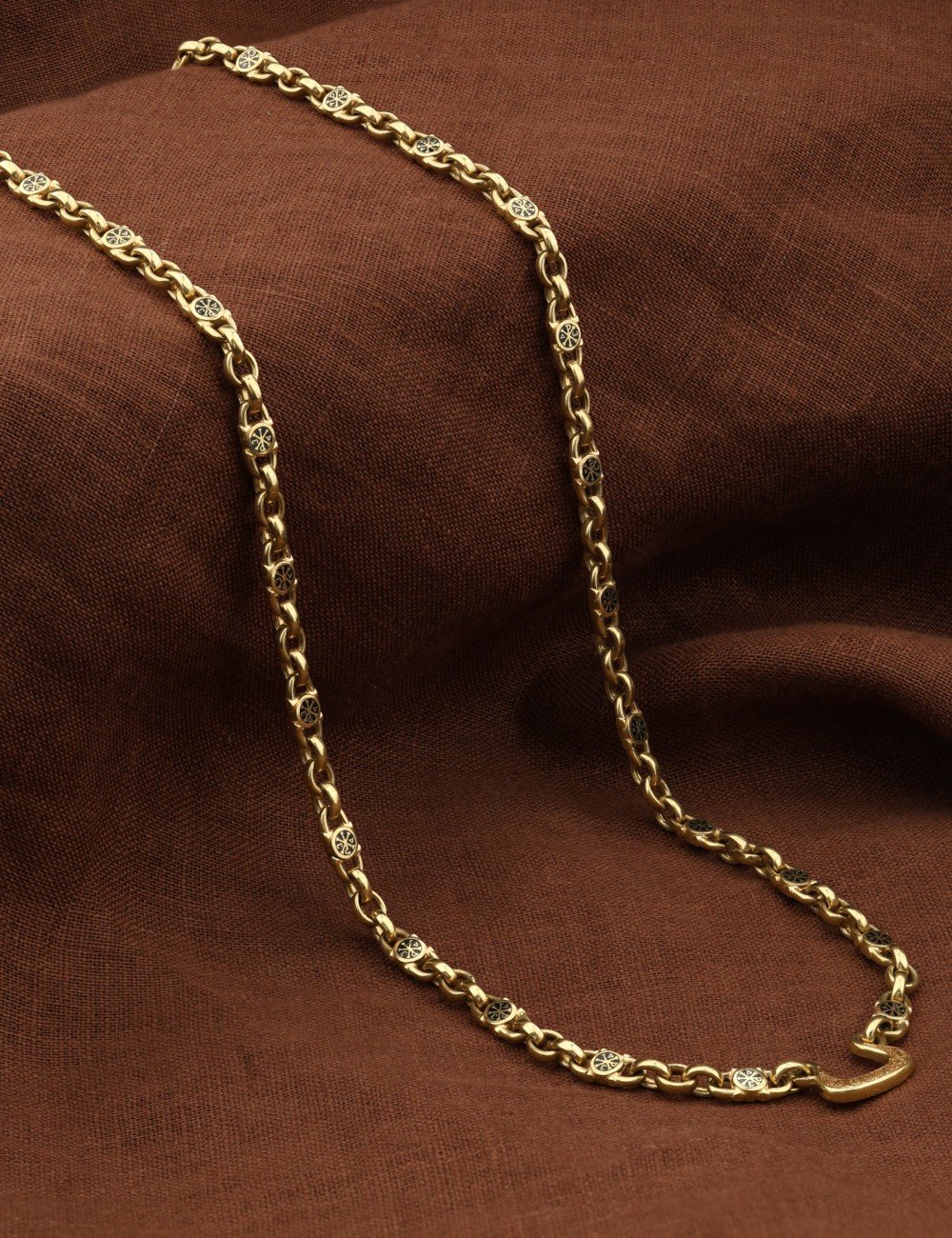 Цепь из лимонного золота c эмалью