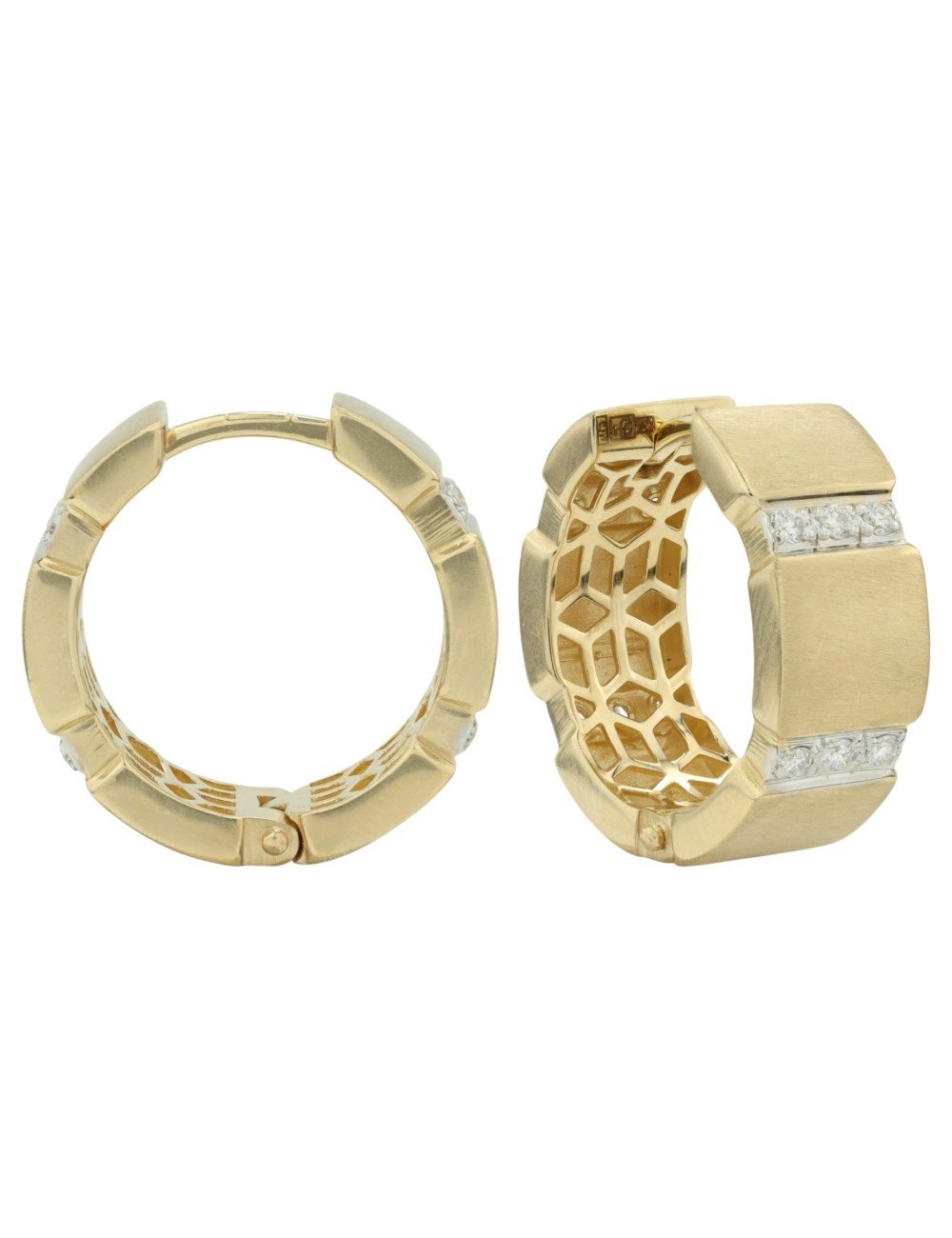 Серьги из лимонного золота c бриллиантами