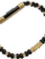 Браслет из лимонного золота c бриллиантами и ониксом
