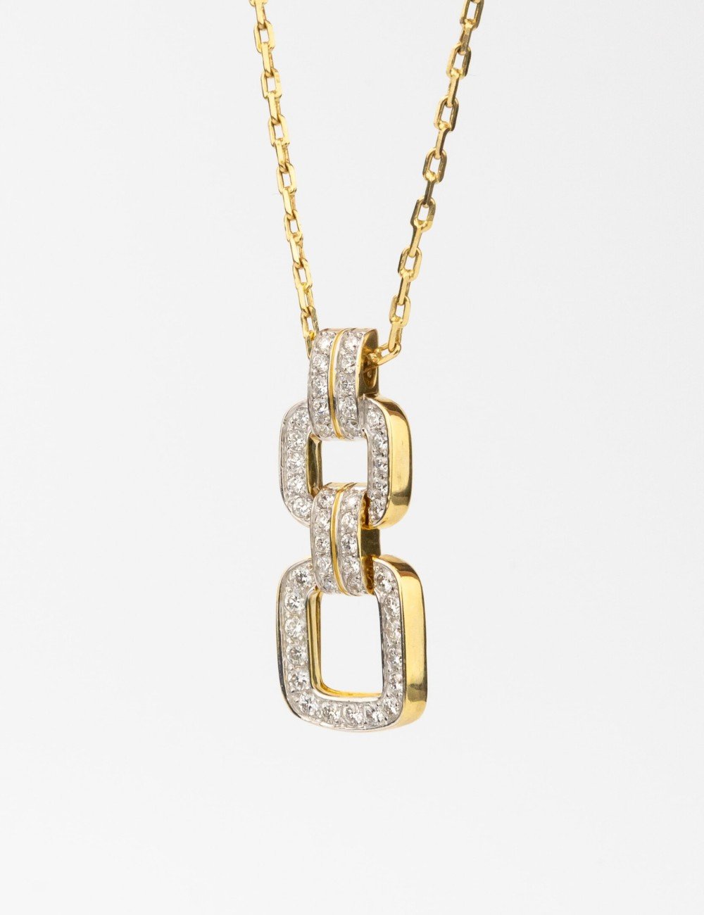 Колье из лимонного золота c бриллиантами