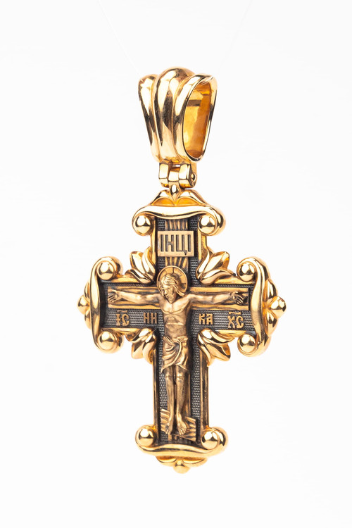 Крест из красного золота 585 пробы