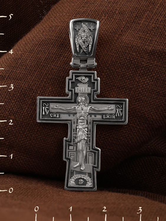 Крест из белого золота 585 пробы