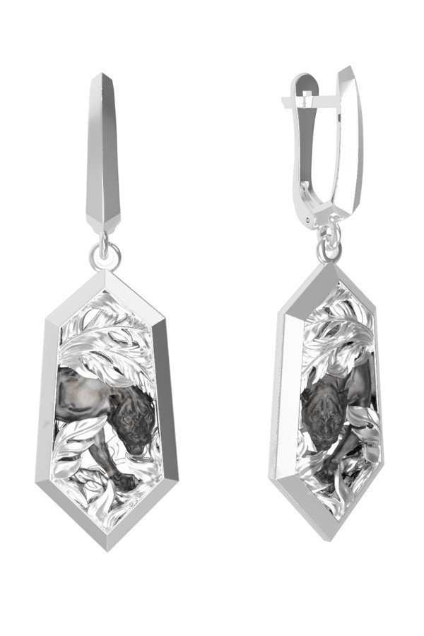 Серьги из белого золота