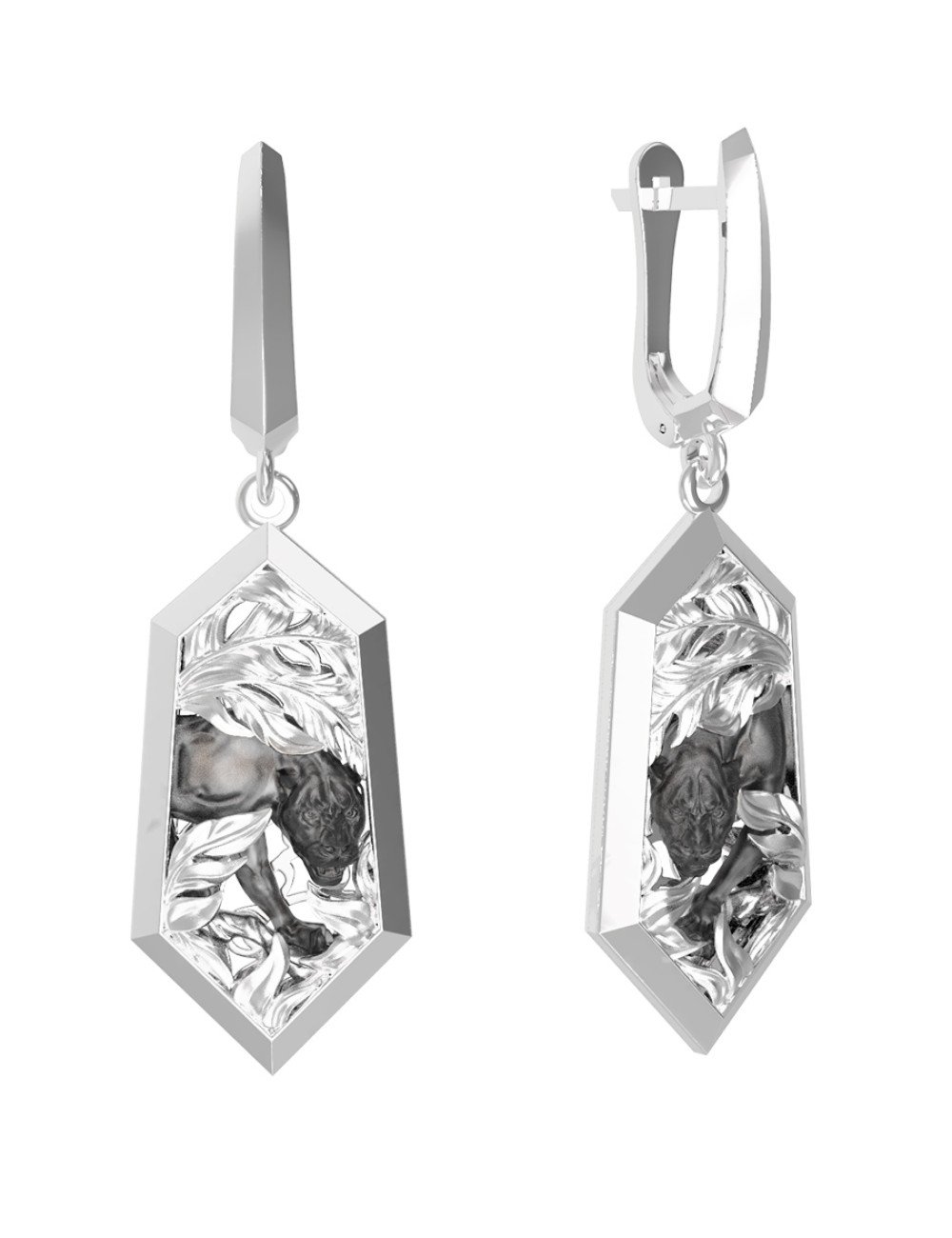 Серьги из белого золота