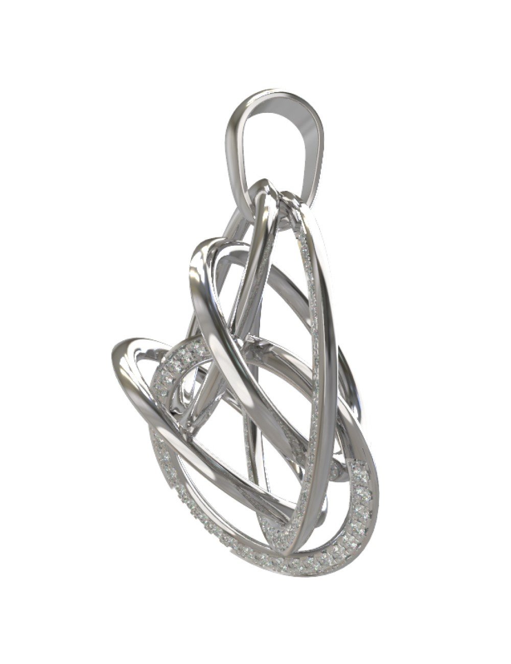 Подвеска из белого золота c бриллиантами
