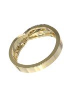 Кольцо из лимонного золота c бриллиантами