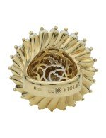 Кольцо из лимонного золота c эмалью и жемчугом