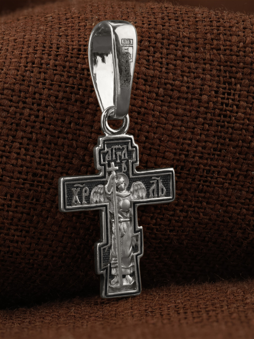 Крест из белого золота 585 пробы