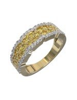 Кольцо из лимонного золота c бриллиантами