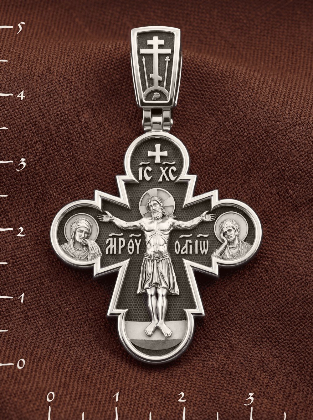 Крест из белого золота