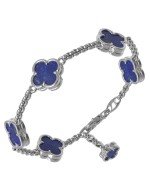 Браслет из белого золота c лазуритом