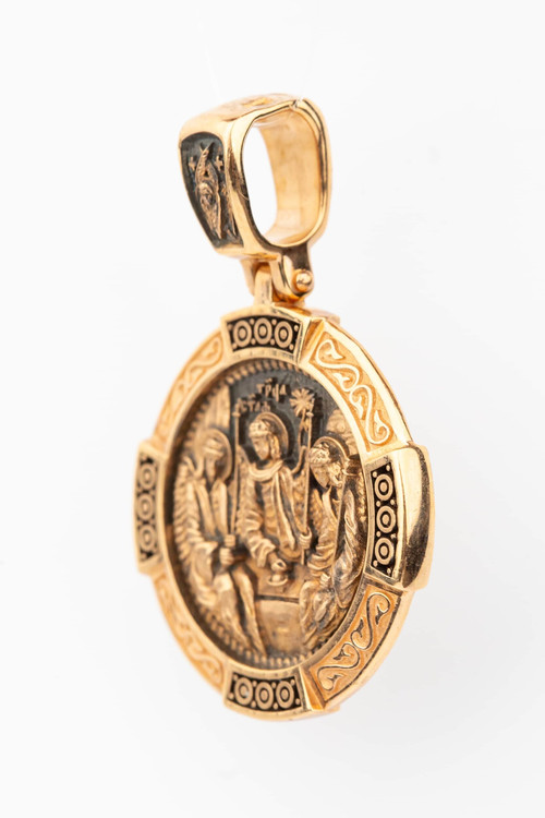 Нательная икона из красного золота 585 пробы