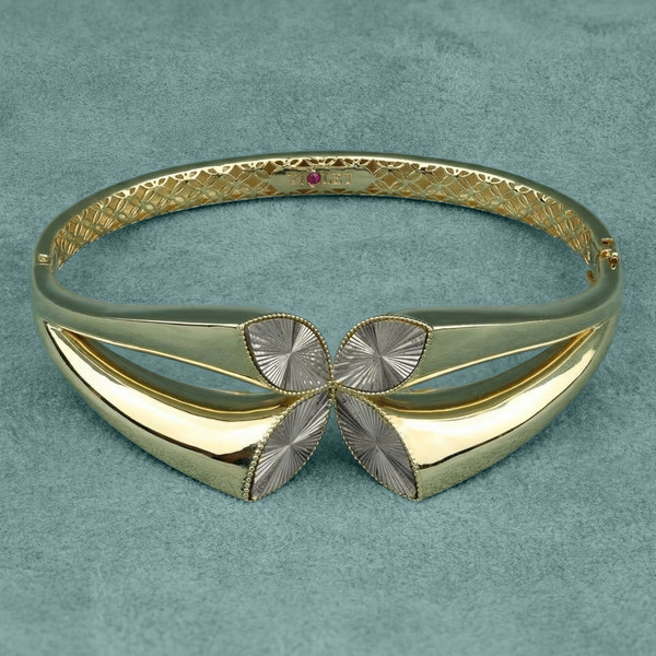 Браслет из лимонного золота 585 пробы c рубином