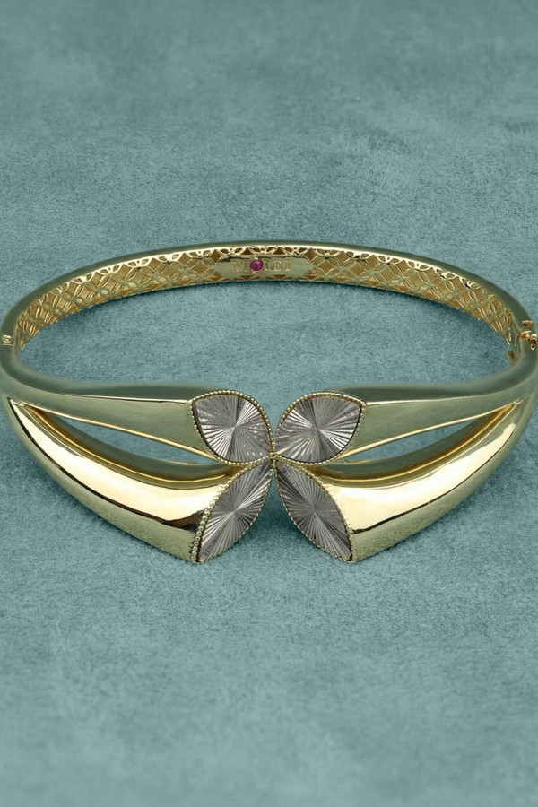 Браслет из лимонного золота 585 пробы c рубином