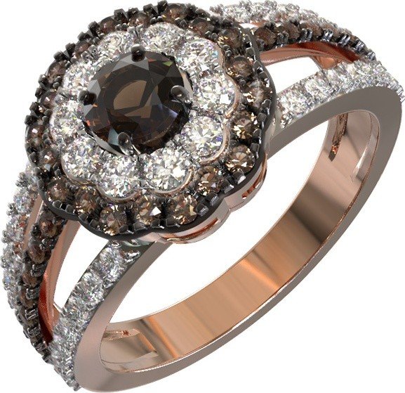 Кольцо из золота c бриллиантами