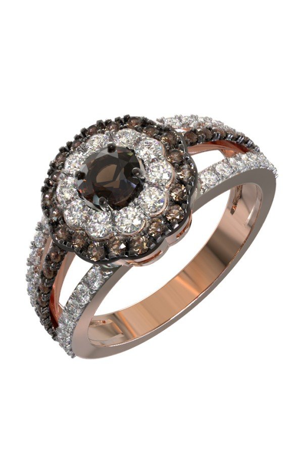 Кольцо из золота c бриллиантами