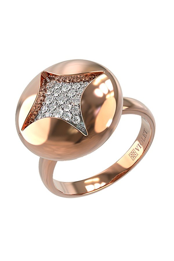 Кольцо из золота c бриллиантами