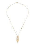 Колье из золота c бриллиантами и перламутром